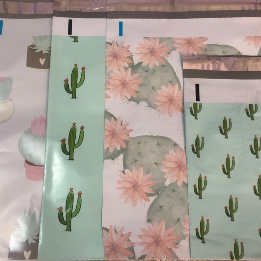 🌵30 pc Polymailer CACTUS with Thank You Stickers